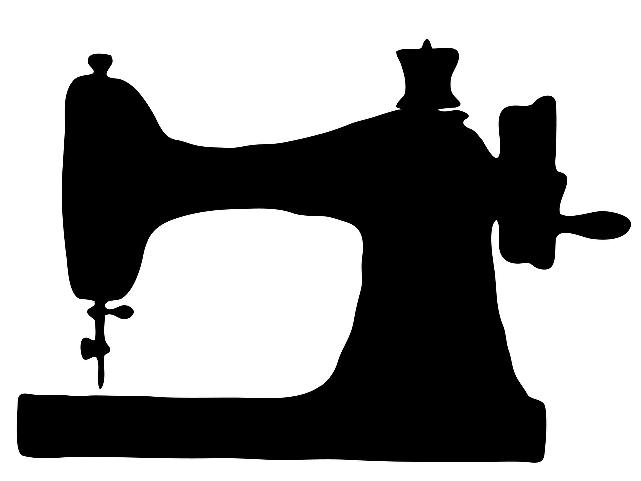 sewing machine, silhouette, machine